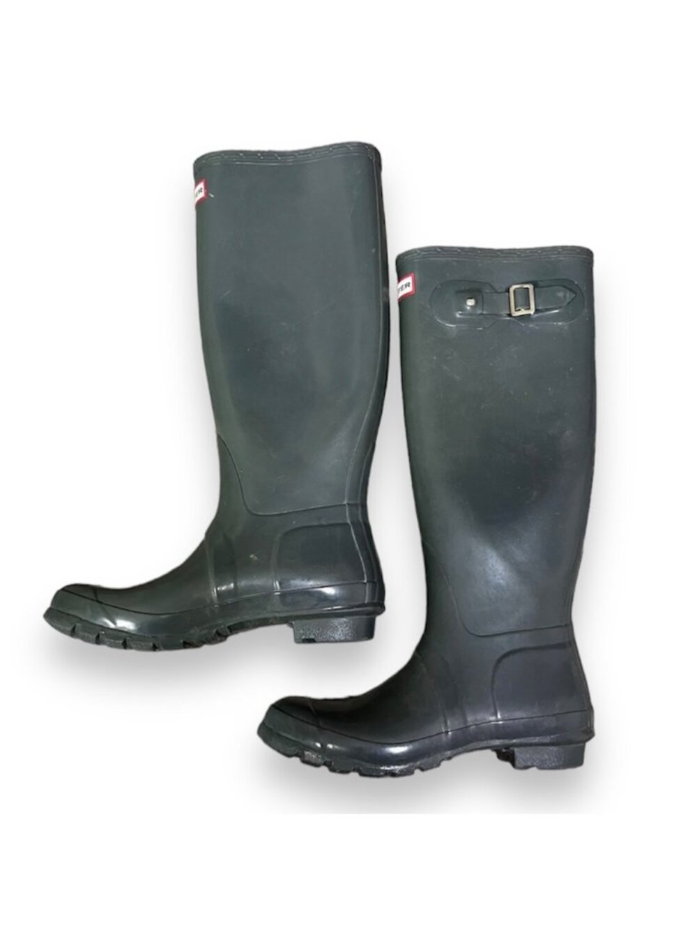 Hunter Original Gloss Tall Rain Boots Graphite Grey Women’s Size 7